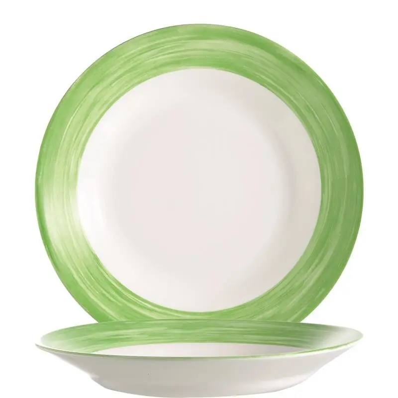 Mega-Angebot Arcoroc, Brush Green Teller tief, Ø 22,5 cm