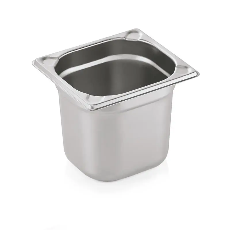 Markenprodukt GN Behälter 1/6 aus Edelstahl, Tiefe 150 mm, Inhalt 2,4 Liter