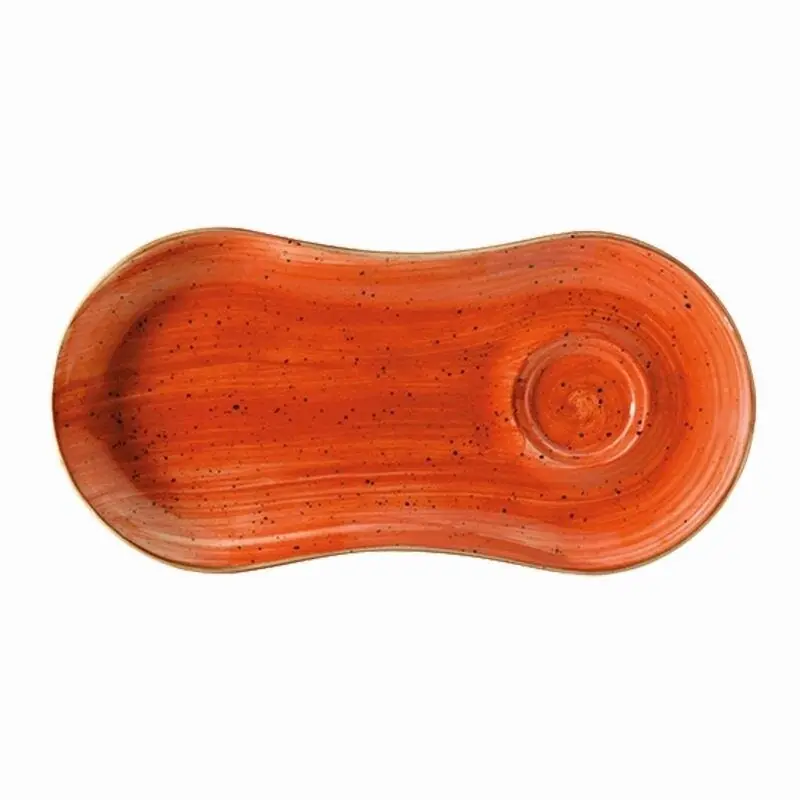 Aktuell Bonna Porzellan, Aura Terracotta Gourmet Frühstücksplatte, 25 x 12 cm