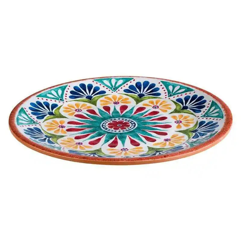Solange Der Vorrat Reicht Melamin Teller ARABESQUE, Terracotta-Optik, Ø 26,5 cm, H: 2 cm
