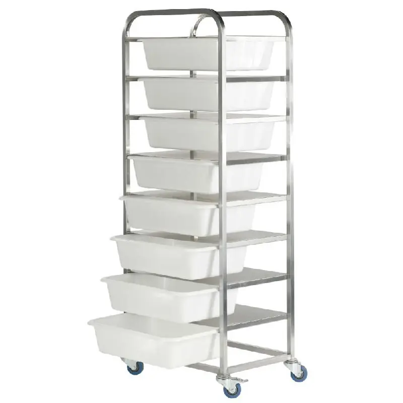 Aktuell Behälterwagen für 8 Behälter á 25 Ltr. 670 x 470 x 1760 mm