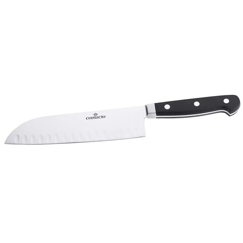 Bestseller Santokumesser mit Wellenschliff/Kullenschliff - Klingenlänge 18 cm