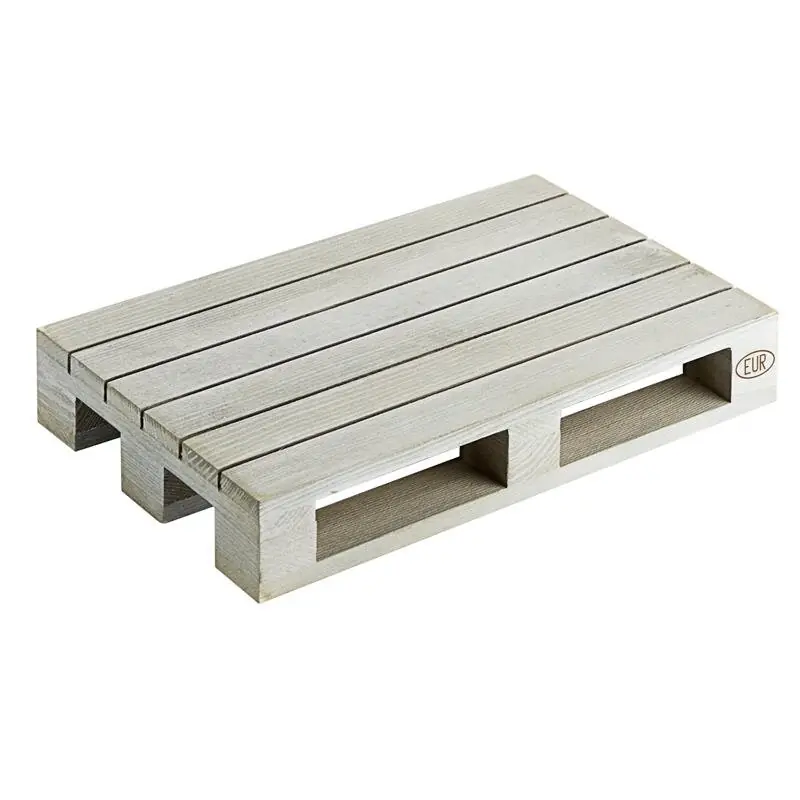 Servierbrett Holzpalette Natur grau, 20 x 13 cm Kracherpreis