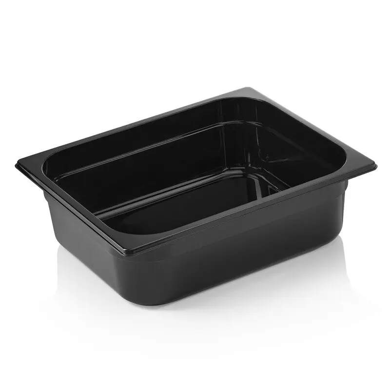 GN Behälter 1/2 schwarz aus Polycarbonat, Tiefe: 100 mm Heißes Angebot