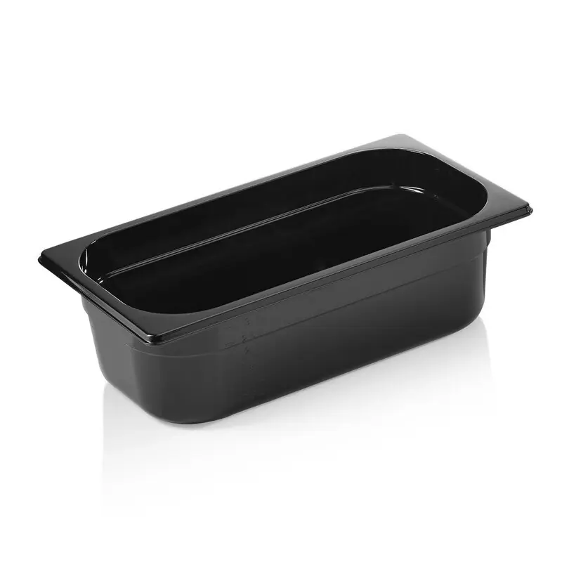 GN Behälter 1/3 schwarz aus Polycarbonat, Tiefe: 100 mm Neu Im Sortiment