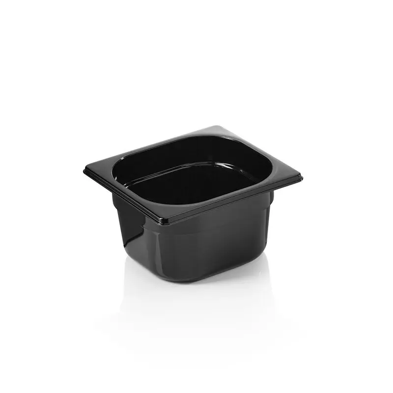 Preiswert GN Behälter 1/6 schwarz aus Polycarbonat, Tiefe: 100 mm