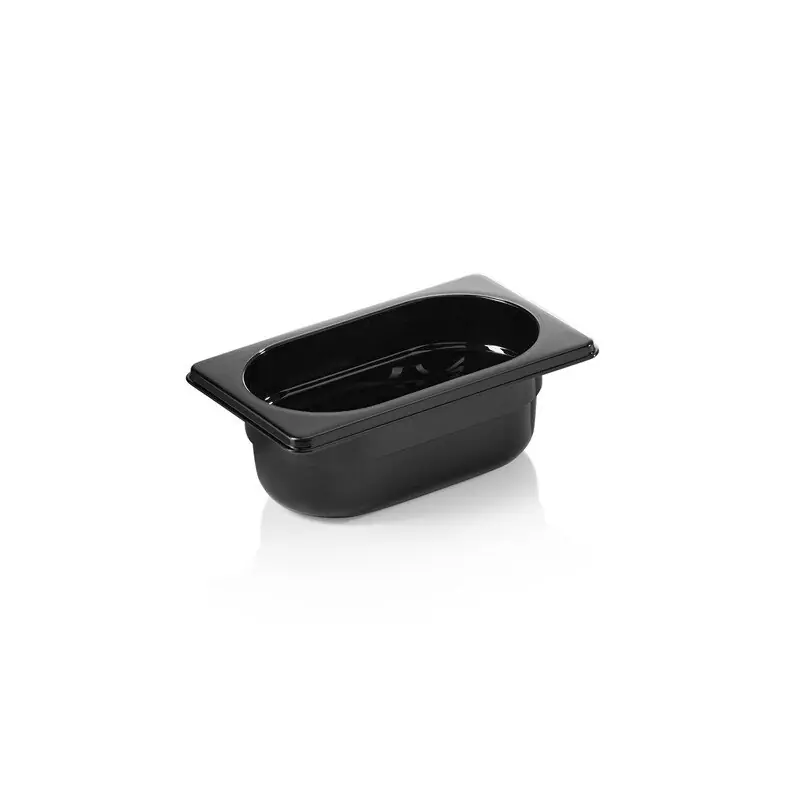 Nur Heute GN Behälter 1/9 schwarz aus Polycarbonat, Tiefe: 65 mm