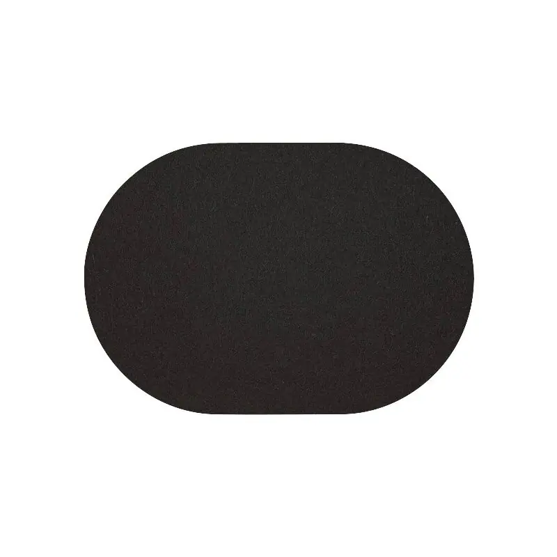 Preisreduziert Wollfilz Schwarz Tischset Oval; 34 x 42 cm