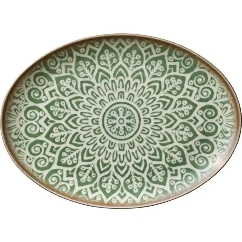 Saisonangebot SOULMATE Platte oval coup jade, 320 x 235 mm