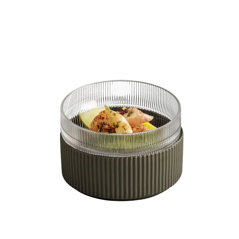 Glasschale -THE GRID-, Ø 14 cm, H: 5,5 cm, 450 ml Must-Have