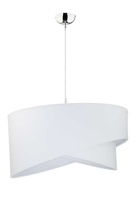 Sonderangebot Weiße Hängeleuchte Stoff rund Ø45cm Modern