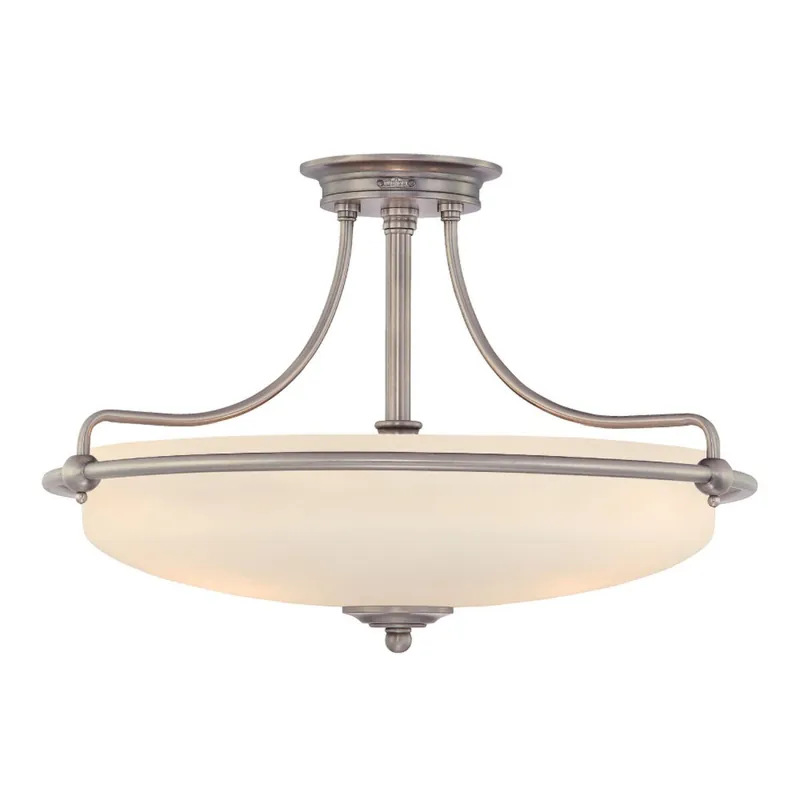 Neue Kollektion Premium Deckenleuchte Glas E27 Ø43 cm rund Chrom Creme