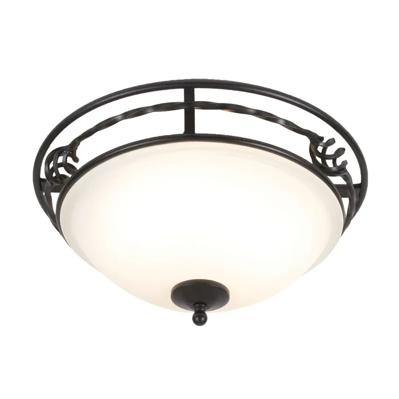 Rabatt Deckenleuchte ANOUK Schwarz Ø37cm 2xE27 Lampe