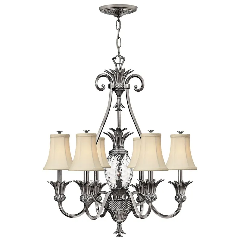 Neu Im Sortiment Kronleuchter ANABELL 8 in Nickel Ø71cm Lampe