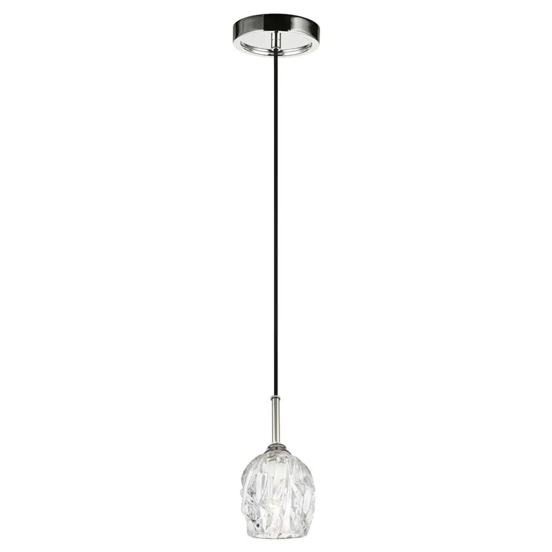 Geprüft LED Hängelampe DARINA Nickel Ø11cm Pendelleuchte