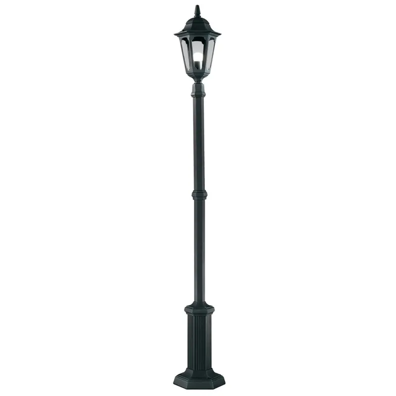 Mastleuchte Schwarz 180cm hoch IP44 E27 Rustikal Preisknaller
