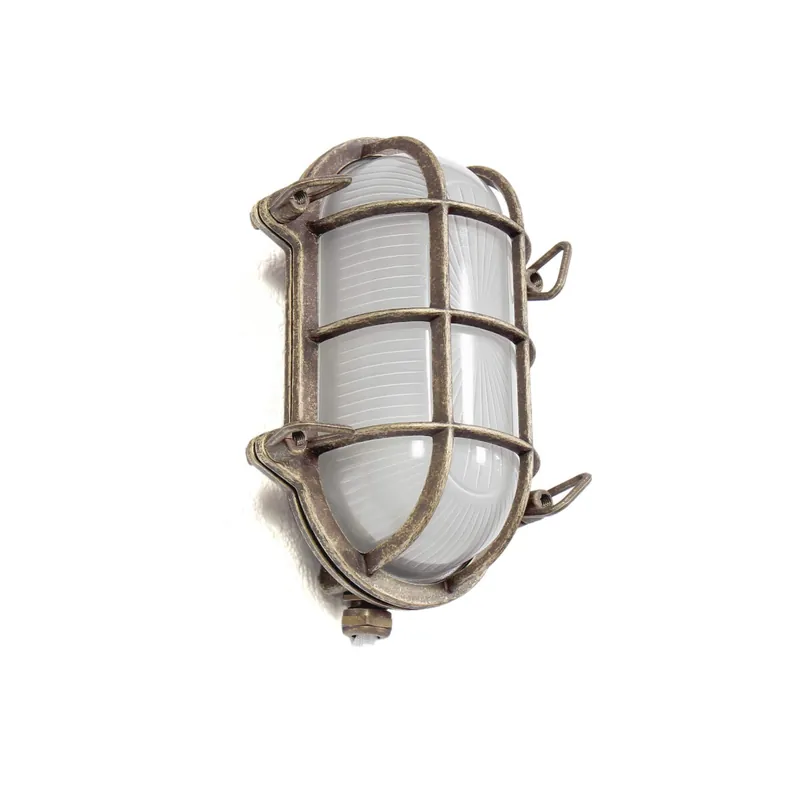Maritime Feuchtraumleuchte Außen Messing & Glas Sofort Bestellen
