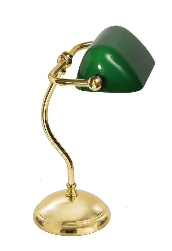 Direktkauf Tischlampe aus Messing Poliert Glasschirm Art Déco