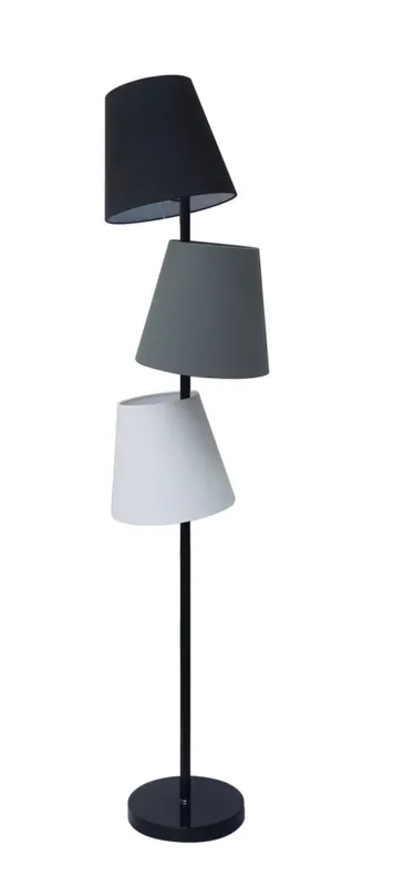 Aktuell Stehlampe DJERE Grau Schwarz Leinen 163cm Modern Design