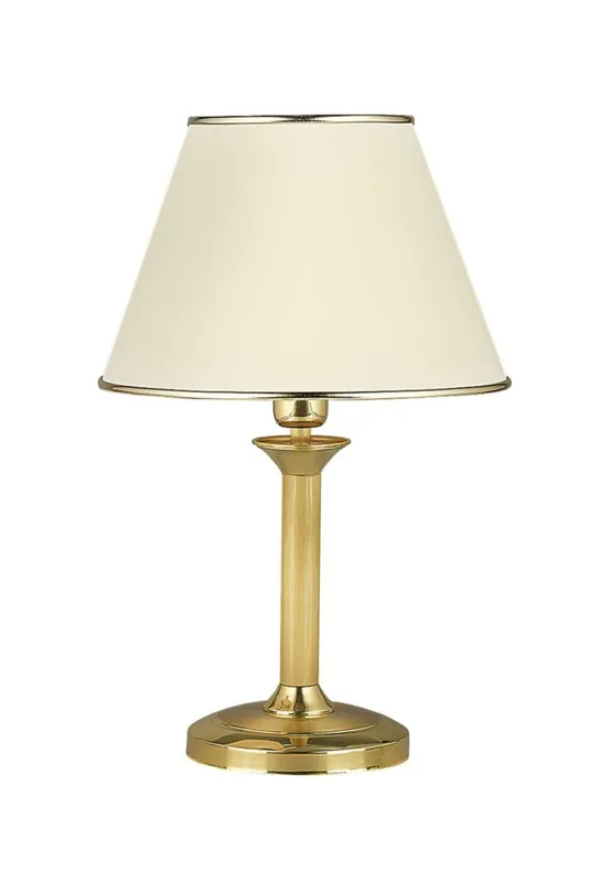Preiswert Klassische Tischlampe PENELO in Messing Weiß Bett