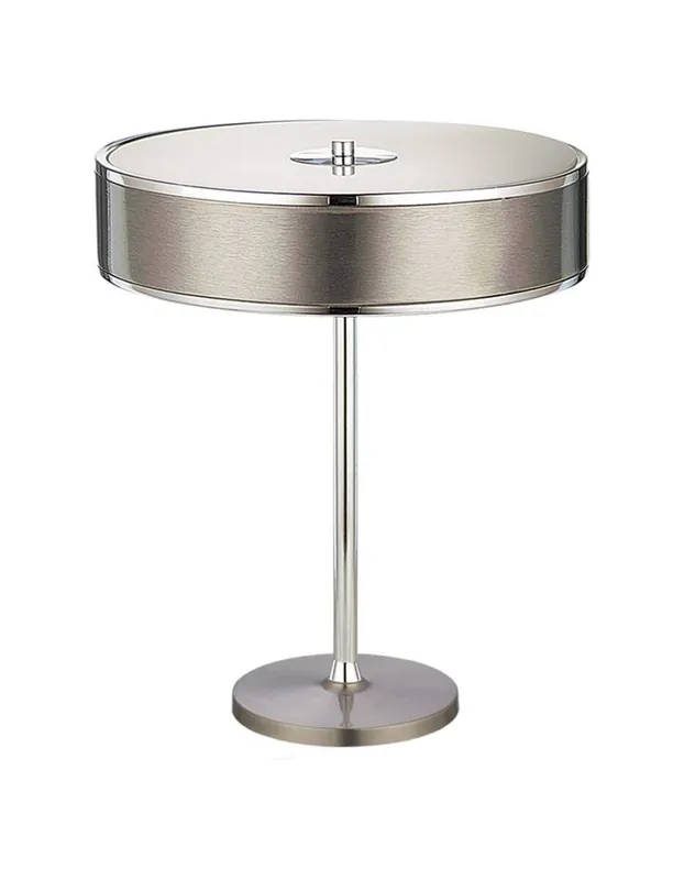Ausverkauf Tischleuchte LORSAN in Silber Ø35cm H:47cm Lampe