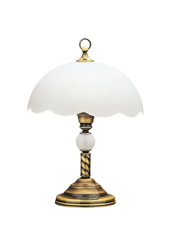Schneller Versand Tischleuchte in Messing Weiß 47cm Nachttisch Lampe