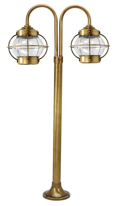 Versand Am Gleichen Tag Außen Stehlampe Messing Maritim H:85cm Garten
