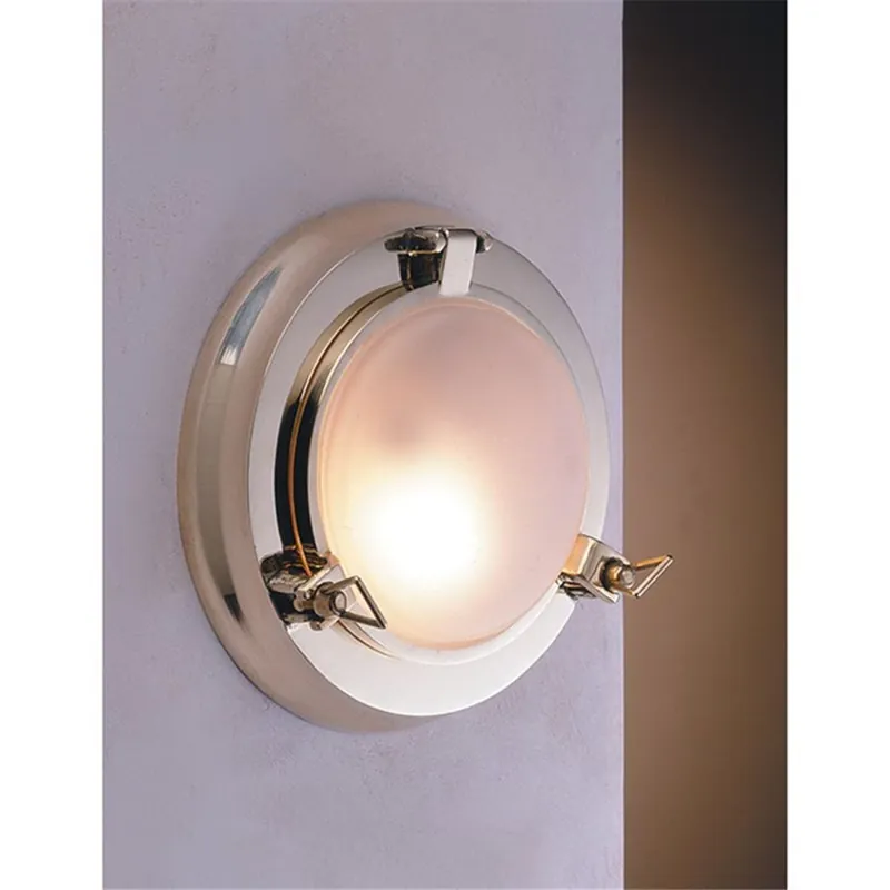 LED Wandleuchte RIVANA Messing Ø28cm rund Maritim Schnäppchen