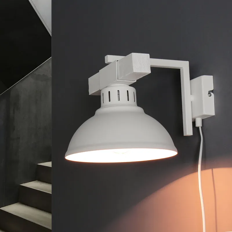 Wandlampe Weiß mit Steckdosenanschluss Online Kaufen