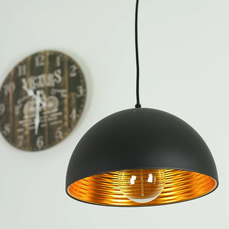 Neue Ware Loft Pendelleuchte schwarz/gold