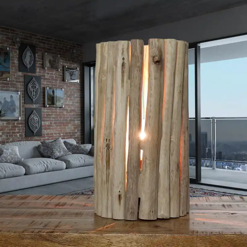 Markenware Design Tischlampe Treibholz Unikat Handarbeit E27