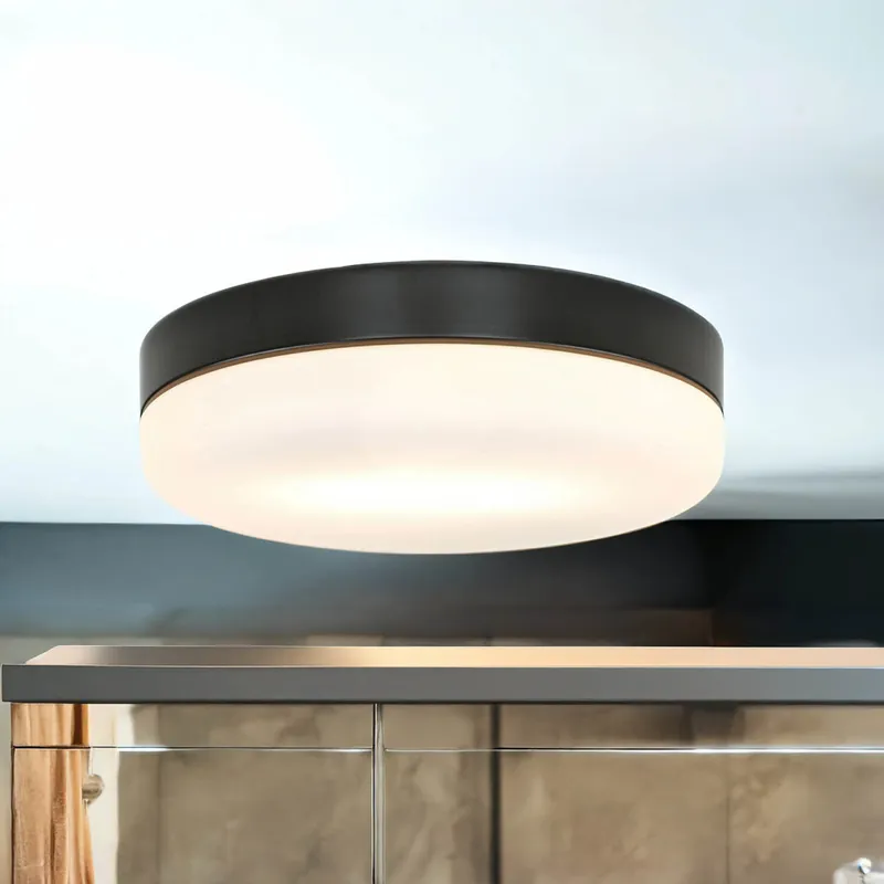 Deckenlampe Badezimmer Glas rund 32 cm Highlight