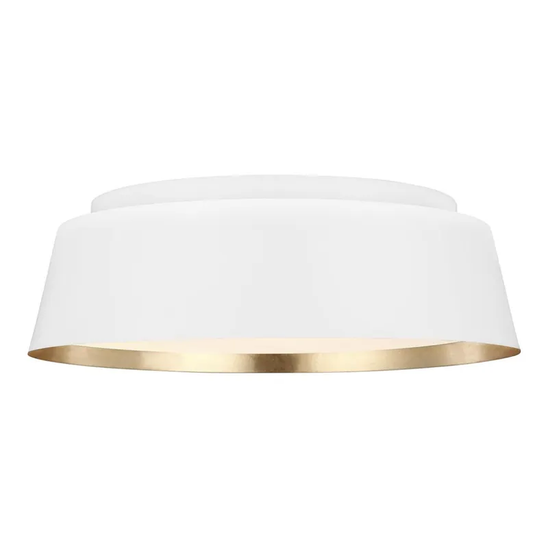 Neu Im Sortiment Deckenlampe Weiß Gold Ø37cm rund Modern Metall ZENU