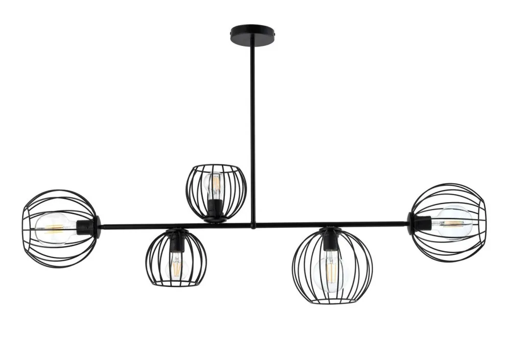 Deckenleuchte Schwarz Retro Design E27 Metall Aktuell