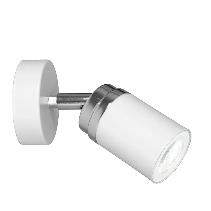 Highlight Aufbaustrahler Schwenkbar Modern Weiß Chrom Wand