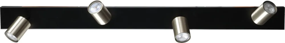 Sale Deckenstrahler 4-flammig 100 cm Schwarz Nickel ELSIE