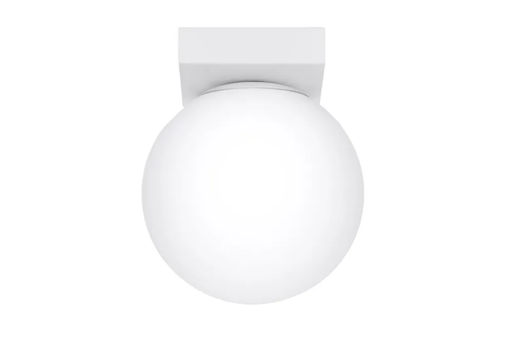 Deckenleuchte Kugelschirm Weiß Glas Metall Ø 12 cm G9 Neue Ware