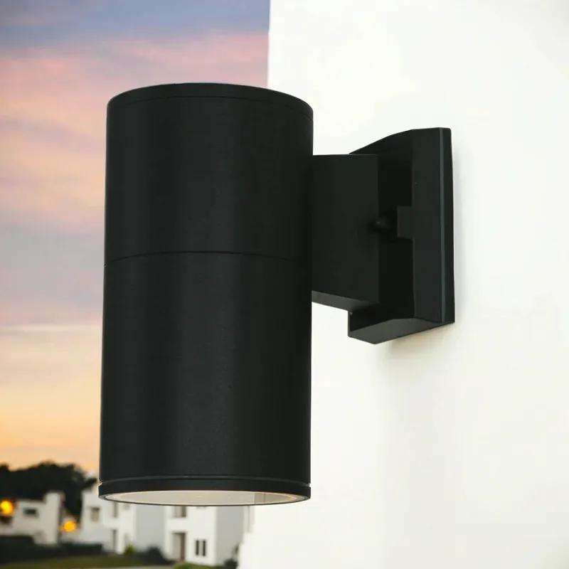 Außen Wandleuchte Anthrazit IP44 E27 Ø11cm H:21cm Highlight