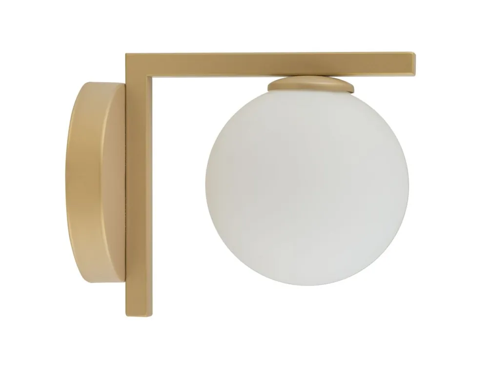 Moderne Wandleuchte Metall Gold Glas G9 B:14 cm klein Markenware