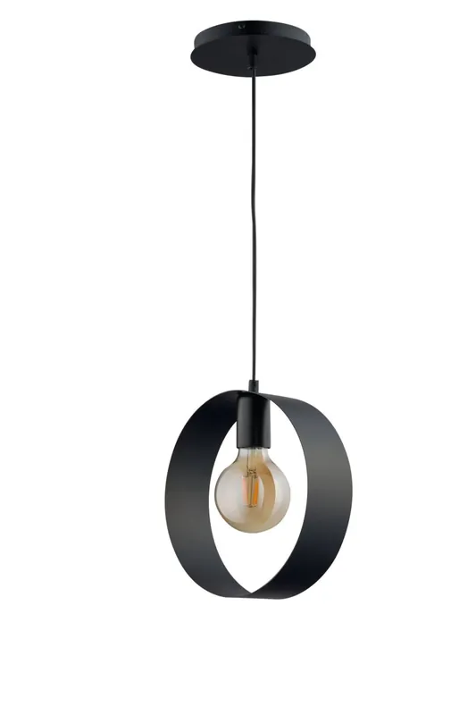 Sonderangebot Metall Hängelampe Schwarz E27 L:25 cm dekorativ