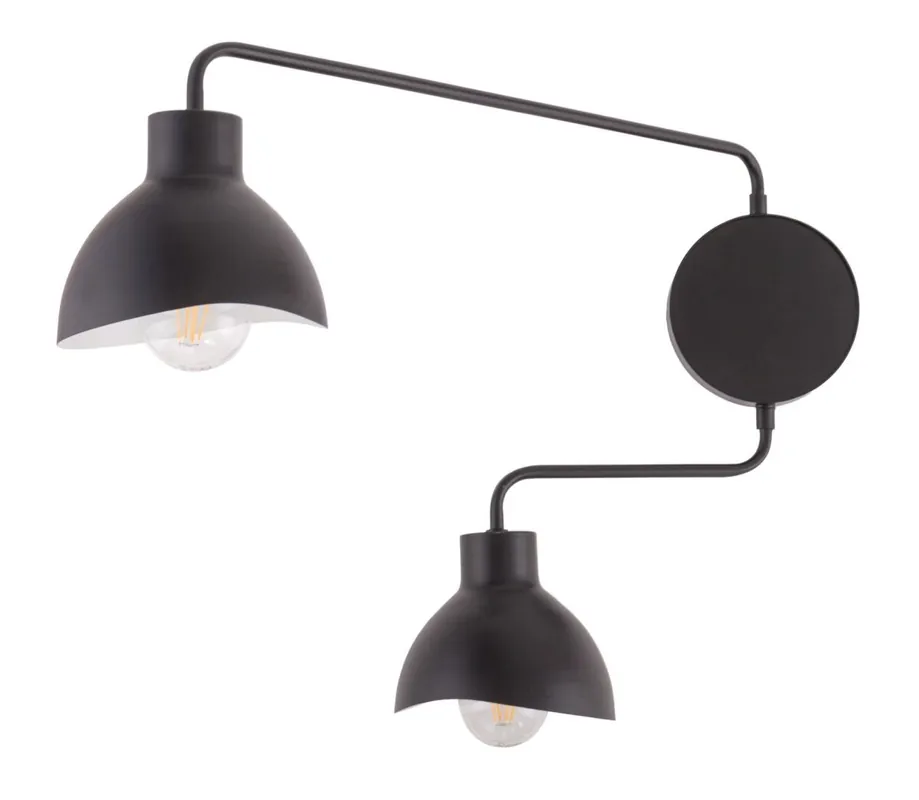 Wandlampe Mehrflammig Schwarz Weiß E27 H:44 cm stilvoll Günstig