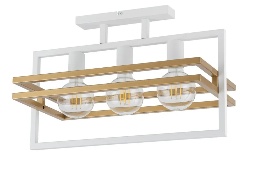 Weiße Deckenlampe 3-flammig Metall L:52 cm E27 elegant Preis Gesenkt