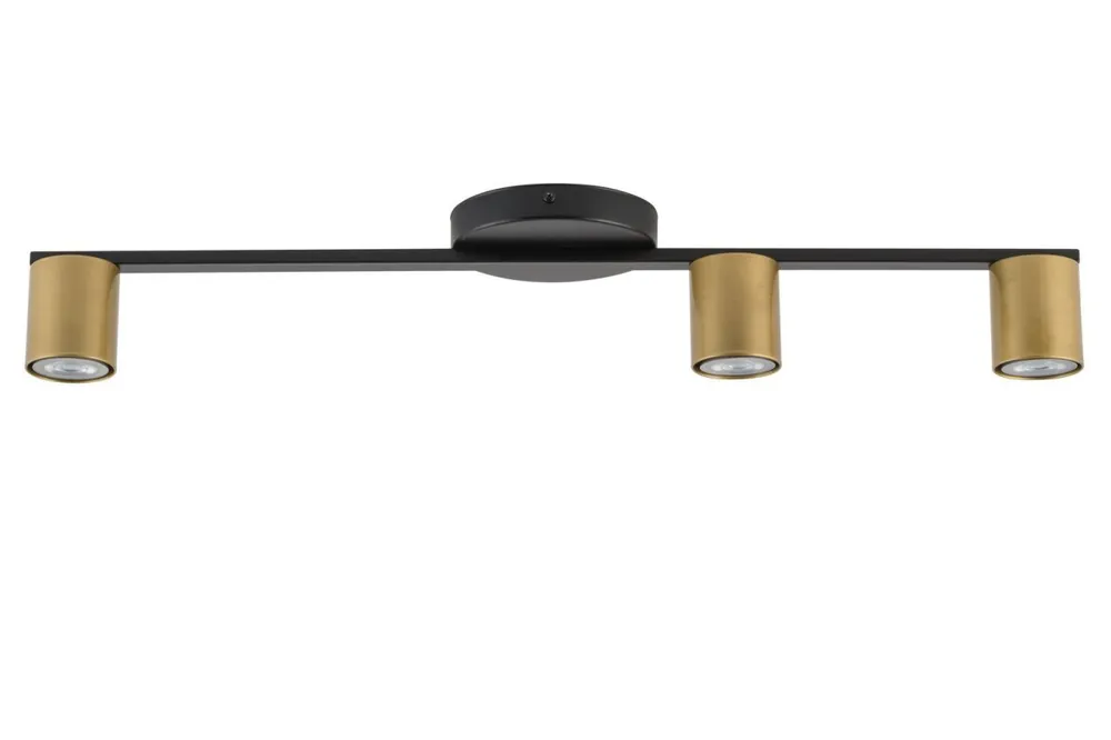 Angebot Deckenlampe Schwarz Gold GU10 Metall Zylinder stilvoll