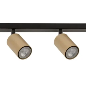 Expressversand Aufbaustrahler Metall Schwarz Gold L:60 cm flexibel