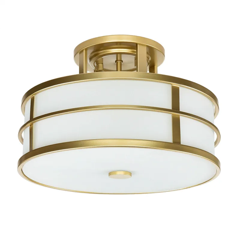 Online Kaufen Deckenlampe Messing Creme 3x E27 Ø 34 cm rund SHOJI