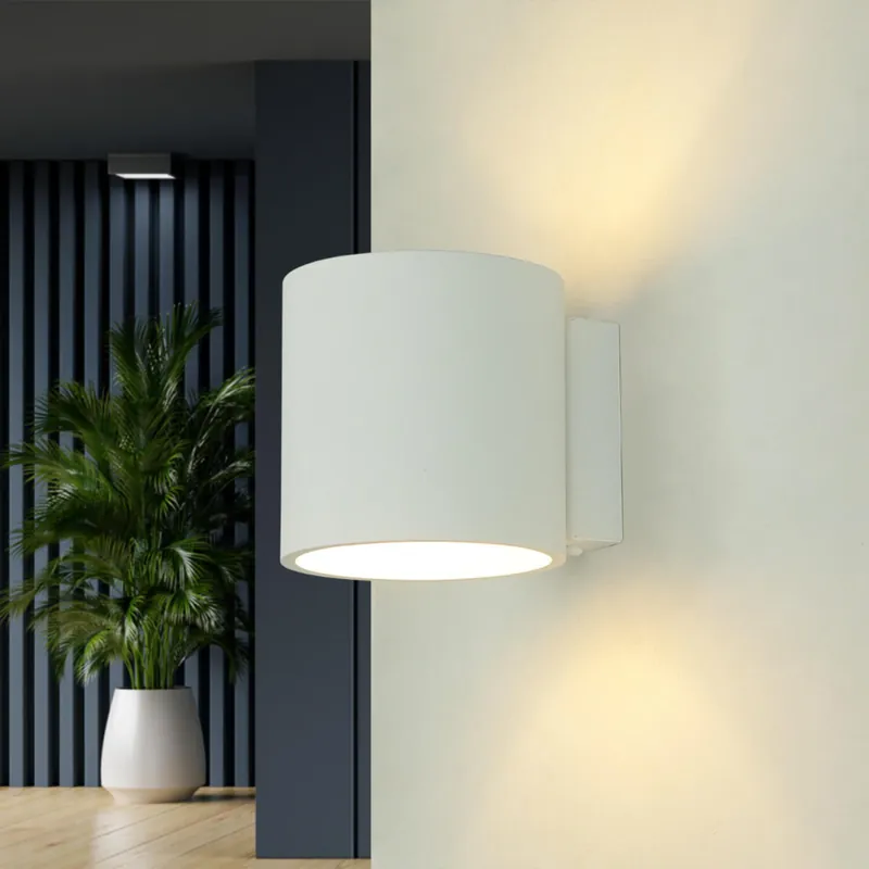 Abverkauf Moderne runde Wandleuchte RODA Weiß