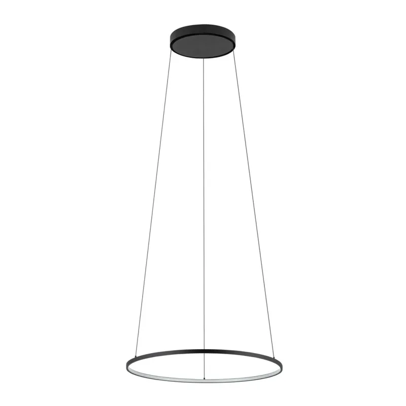 Ring Kronleuchter LED Schwarz 3000 K 560 lm Ø 45 cm Metall Direktkauf