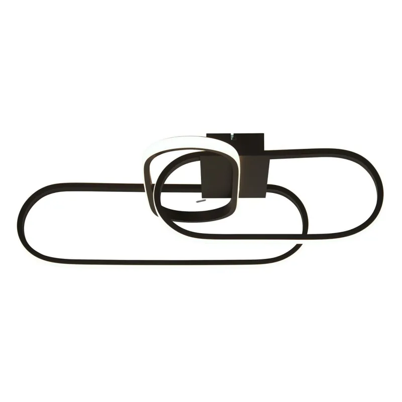 Günstig LED Deckenlampe Schwarz 3000/4500/6500 K 1812 lm Metall