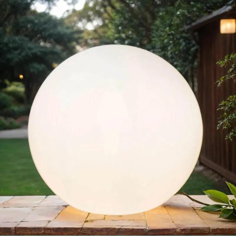 Kugelleuchte Stecker Kabel Ø 60 cm IP65 E27 LED 2700K Garten Preisreduziert
