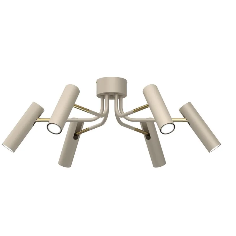 Preis Gesenkt Deckenspot Metall in Gold B:94 cm 6-flammig flexibel